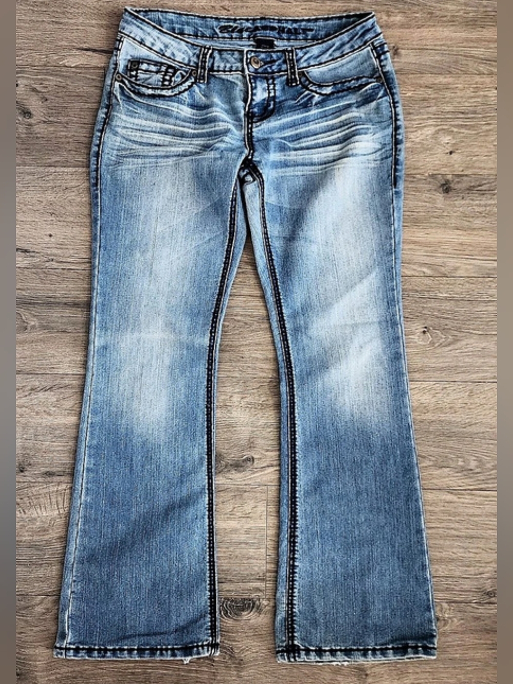BLUE ASPHALT Jeans Boot Cut Jeans in Blue Waist 9 SHORT